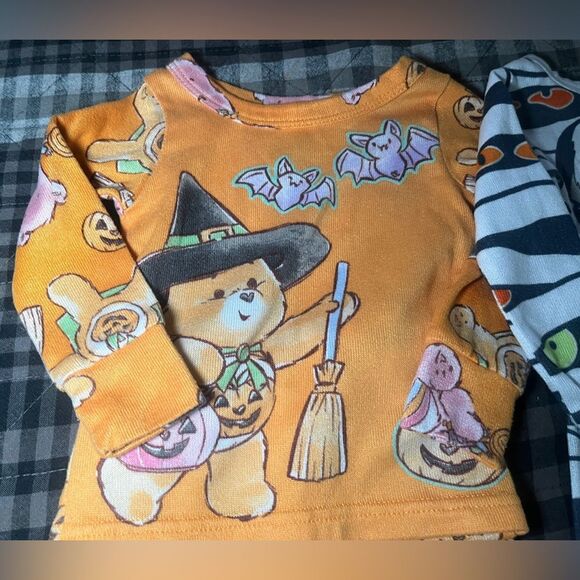 4 Piece Halloween Pajama Bundle Care Bears and Mickey Mouse Size 12 Months - Picture 2 of 8